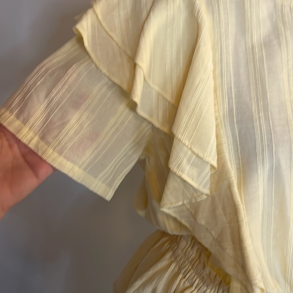 [SHABBY CHIC] Yellow Ruffle Knit Dress - Size Large NWT - Picture 3 of 7